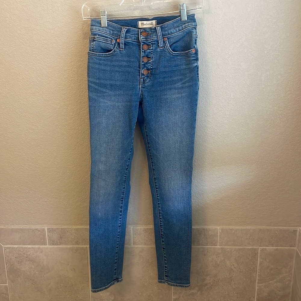 Madewell 9" Mid-Rise Skinny Crop Jeans: Button-Front TENCEL Denim Edition
